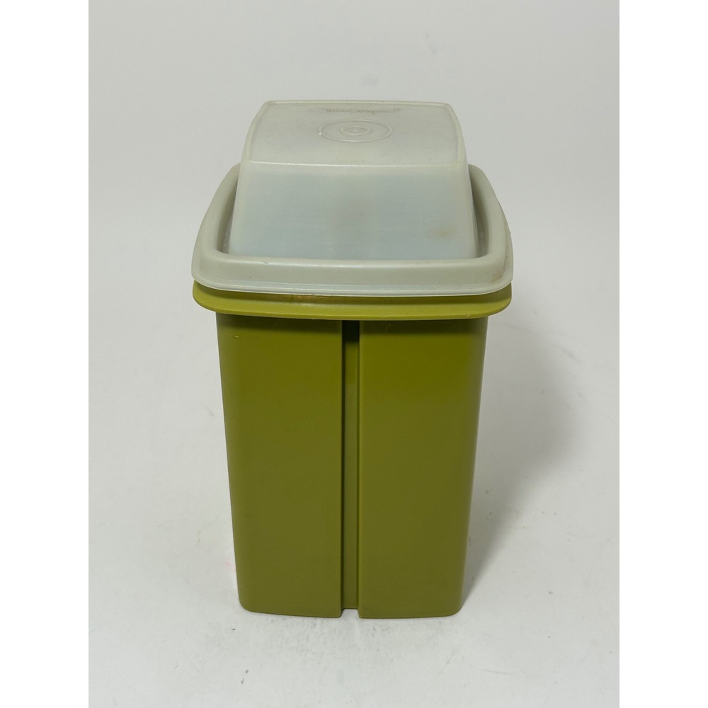 Vintage Tupperware Avocado Green Pickle Olive Lifter Container 1330-6 Strainer